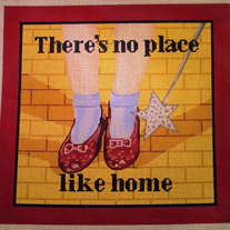 No Place Like Home Pillow Canvas on 13 Mesh