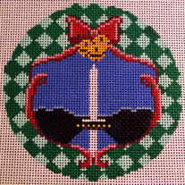 Washington Monument Ornament Canvas on 18 Mesh