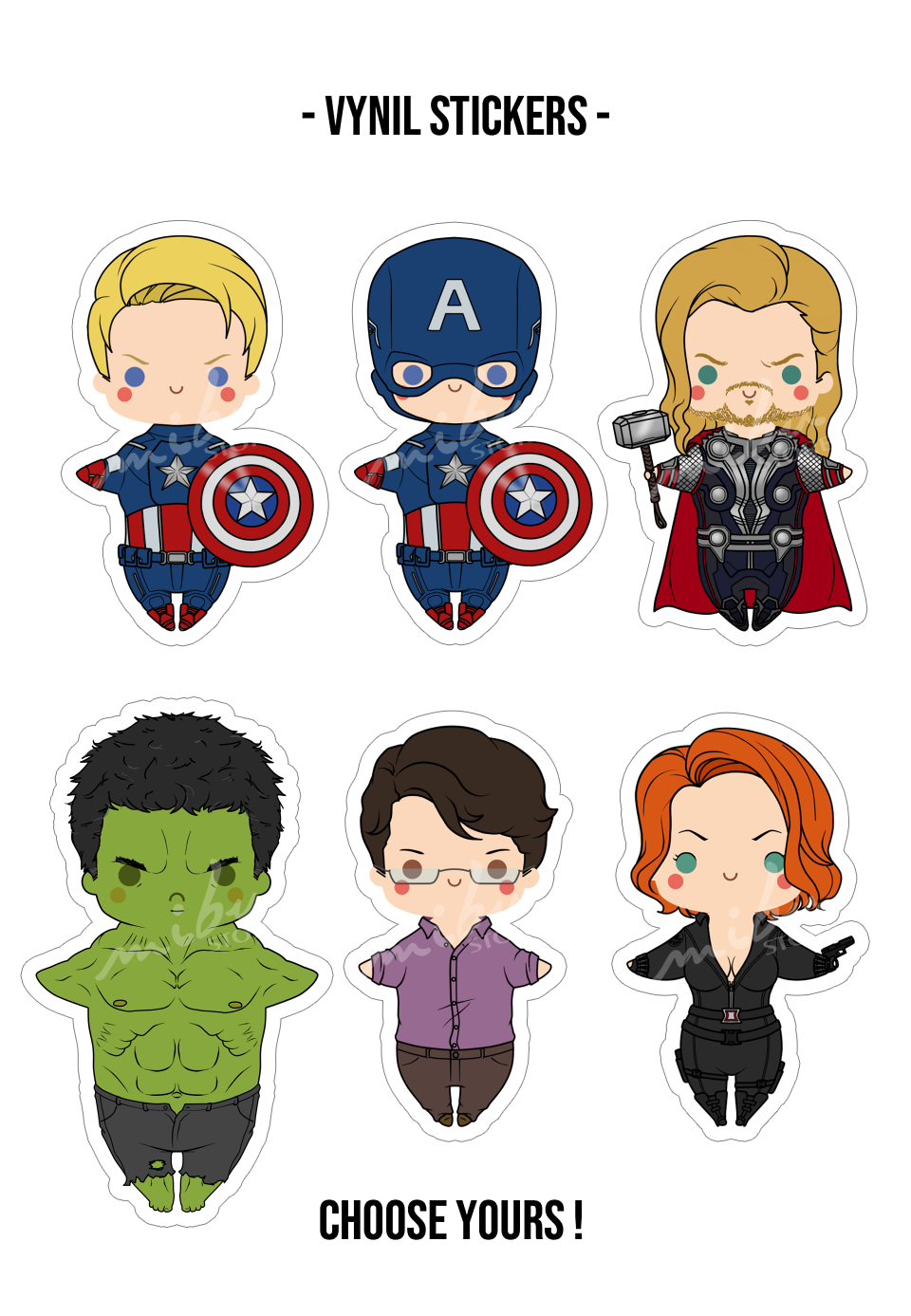 The Avengers Vinyl Stickers on Storenvy