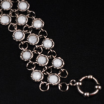 Vintage White Gold Crystal Bracelet