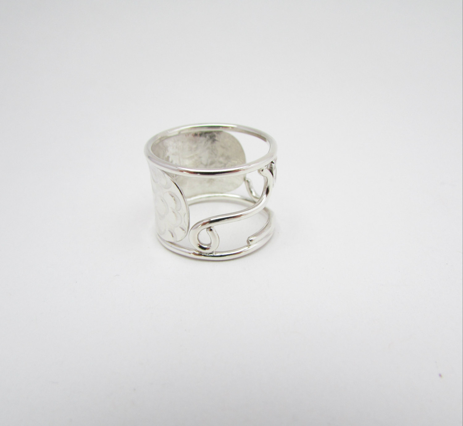 Versatile Sterling Silver Thumb Ring, Wide Silver Band, Modern ...