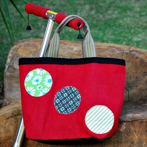 Handbag - Red Linen Tote - Mother's Day Special - Was $65 Now $40