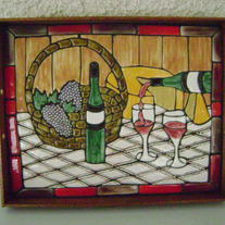 Wine & Grape Service Tray