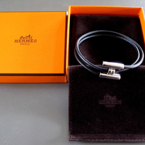  HERMES Bracelet Plated Silver H... NEW