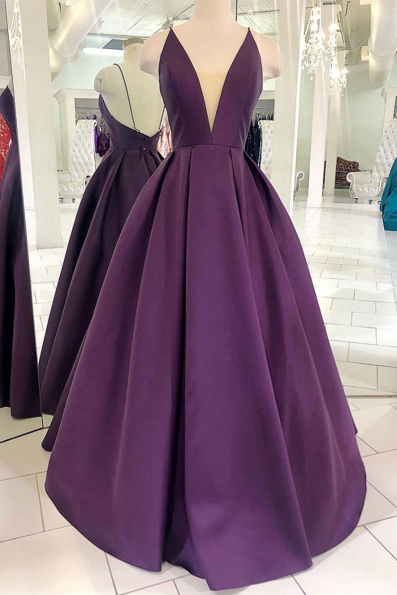 deep purple prom dresses