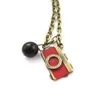 Hand Painted Camera Necklace
