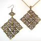 Burnished Gold and Crystal Necklace & Earrings Set - Thumbnail 3