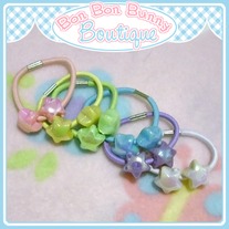 Tiny Treat Ponytail Elastic - Star Beads