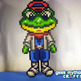 Slippy Toad Nintendo Starfox Perler Bead Sprite - Thumbnail 4