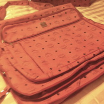 Authentic MCM "Cognac Visetos" LUGGAGE GARMENT BAG 