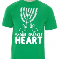 Y/our Sparkle Heart-Birds T-Shirt