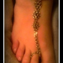 Rose Bare foot sandal # 5010
