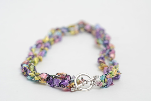 Ladder Ribbon Necklace - Pastels