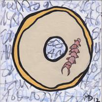 Maple Frosted Donut - original art painting