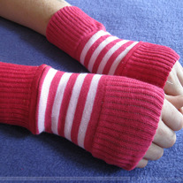 Pink Striped Arm Warmer