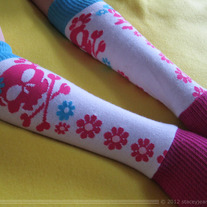 Skulls and Flowers Arm Warmers