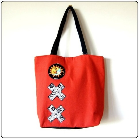 Orange Tic Tac Toe Tote - Mother's Day Special - Was $62 Now $40