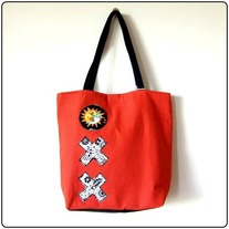 Orange Tic Tac Toe Tote - Mother's Day Special - Was $62 Now $40