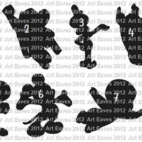 Vinyl Chalkboard Labels Cartoon Character Designs Choose from 8 Different Designs and 4 sizes