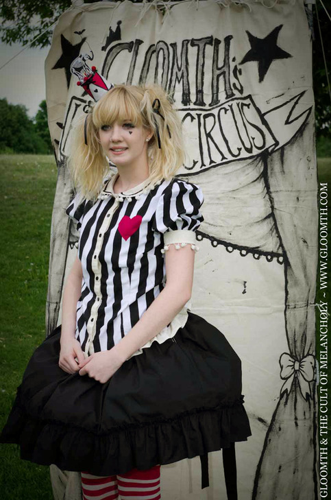 Gloomth's Haunted Circus Pierrot Corset Blouse