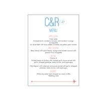 printable wedding menu | hikoki