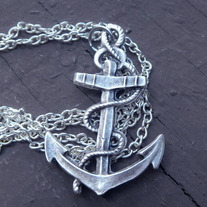 Silver Anchor Necklace