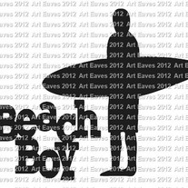 Beach Boy Surfer Vinyl Decal