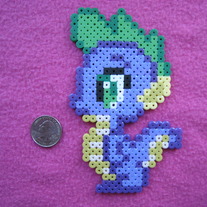 Spike the Dragon My Little Pony Perler Bead Sprite