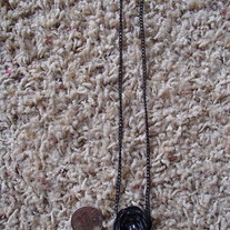 Black Flower necklace.