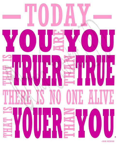 Dr. Seuss - Youer than You - Pink