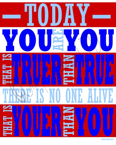 Dr. Seuss - Youer than You - Red & White Striped
