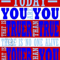 Dr. Seuss - Youer than You - Red & White Striped