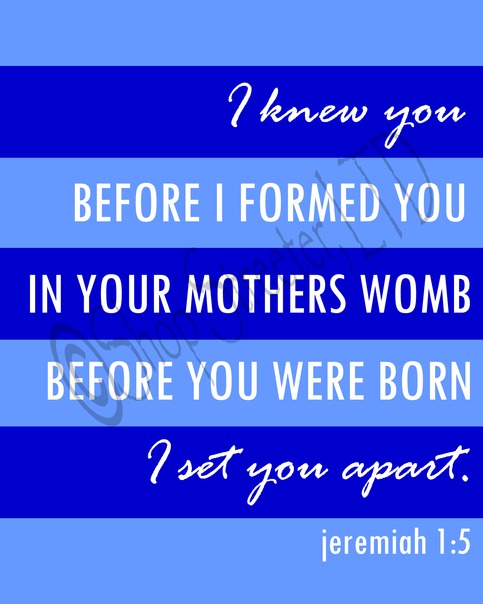 Jeremiah 1:5 Blue