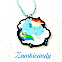 Rainbow Dash 1.5 inch acrylic necklace