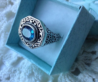 topaz oval scroll ring cut london