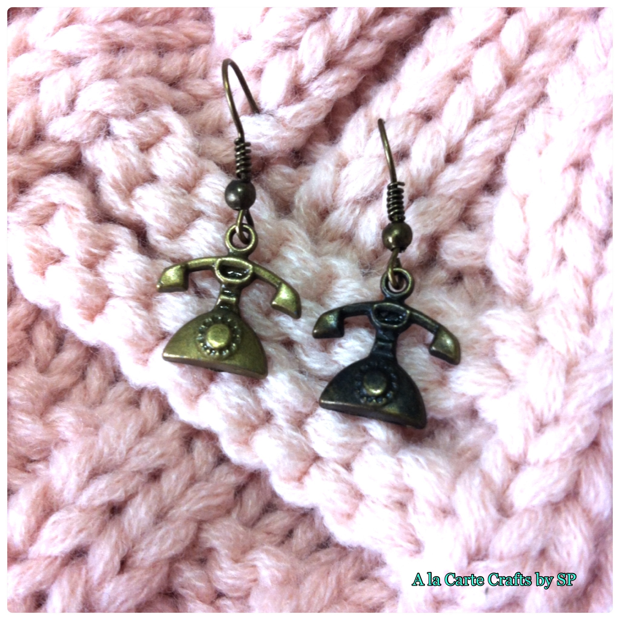 vintage telephone earrings