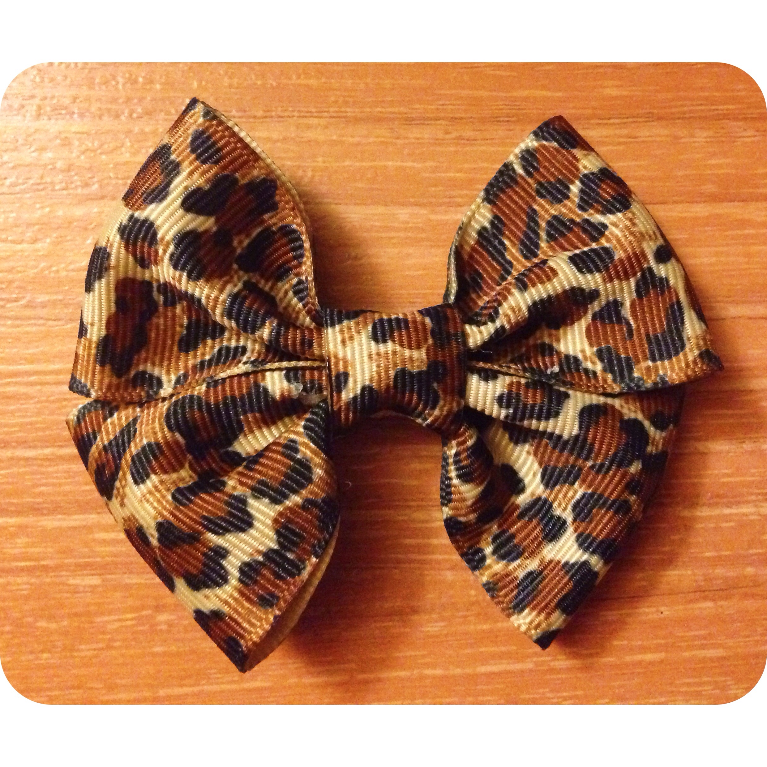 Medium Double Leopard Print Bow Headband or Clip on Storenvy