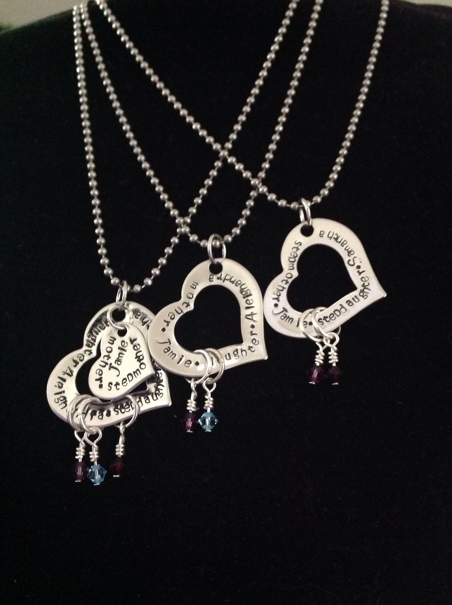 Custom heart necklaces on Storenvy