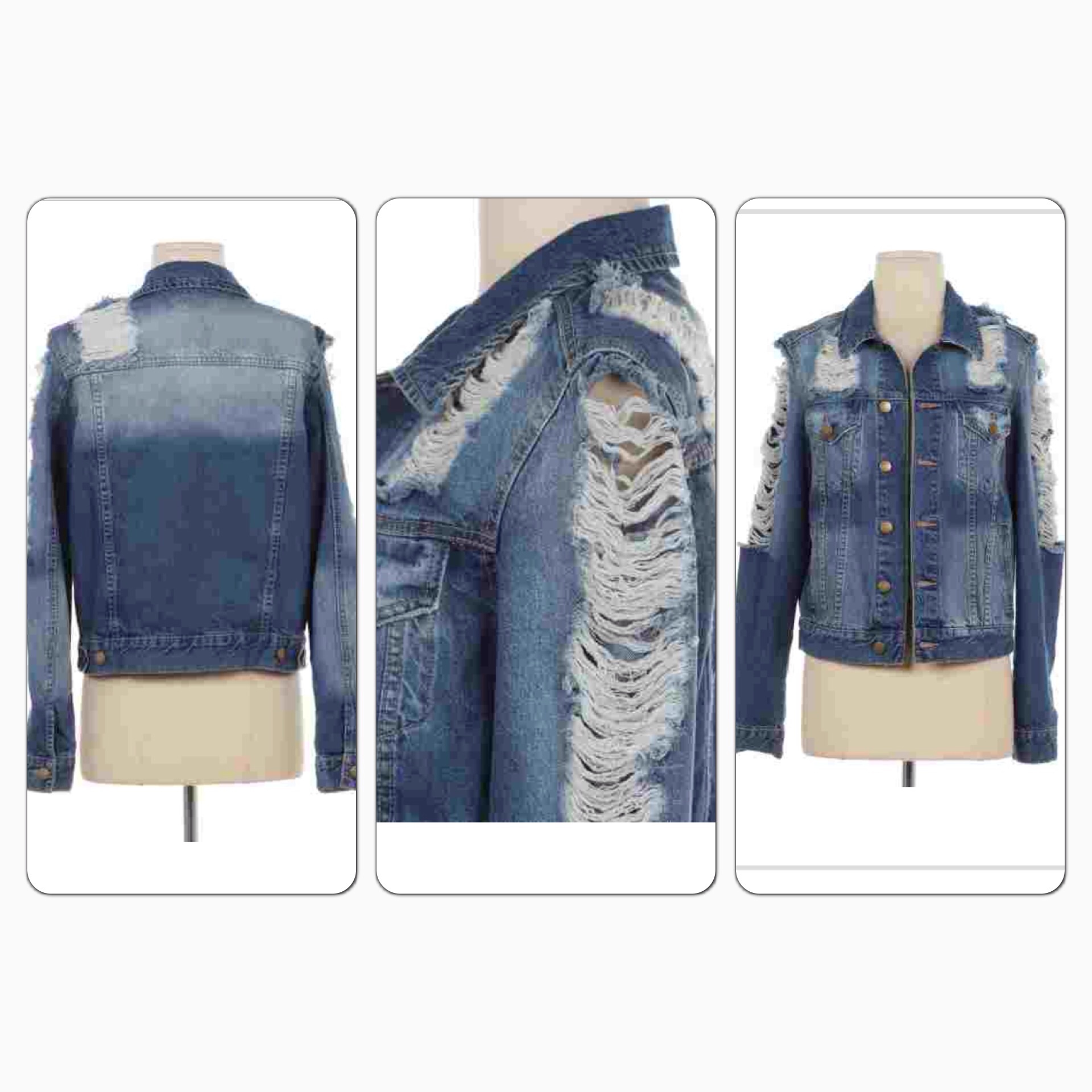 tapered denim jacket