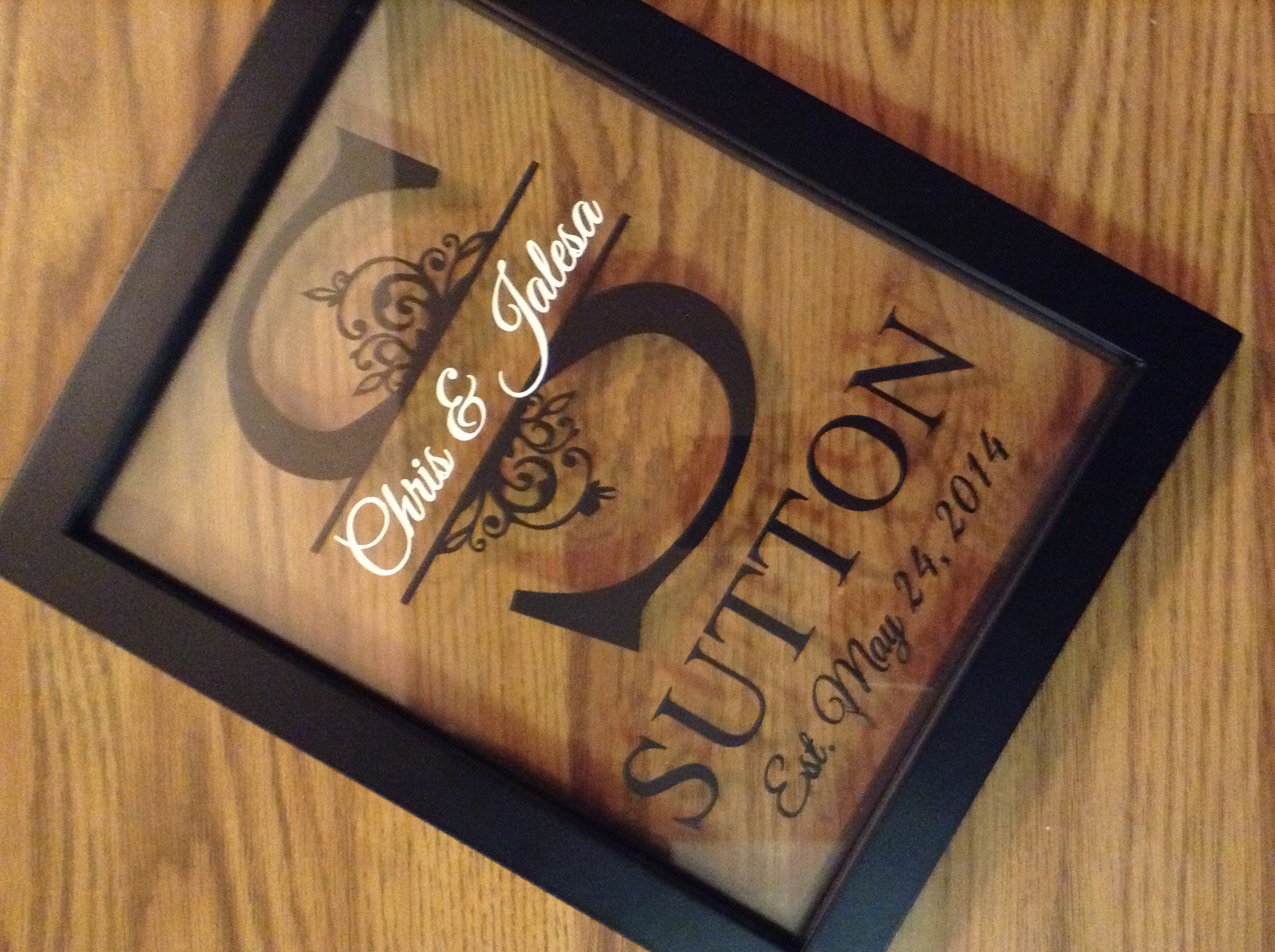 Personalized Last Name Floating Frame 8x10 Sold By Tam Tam S