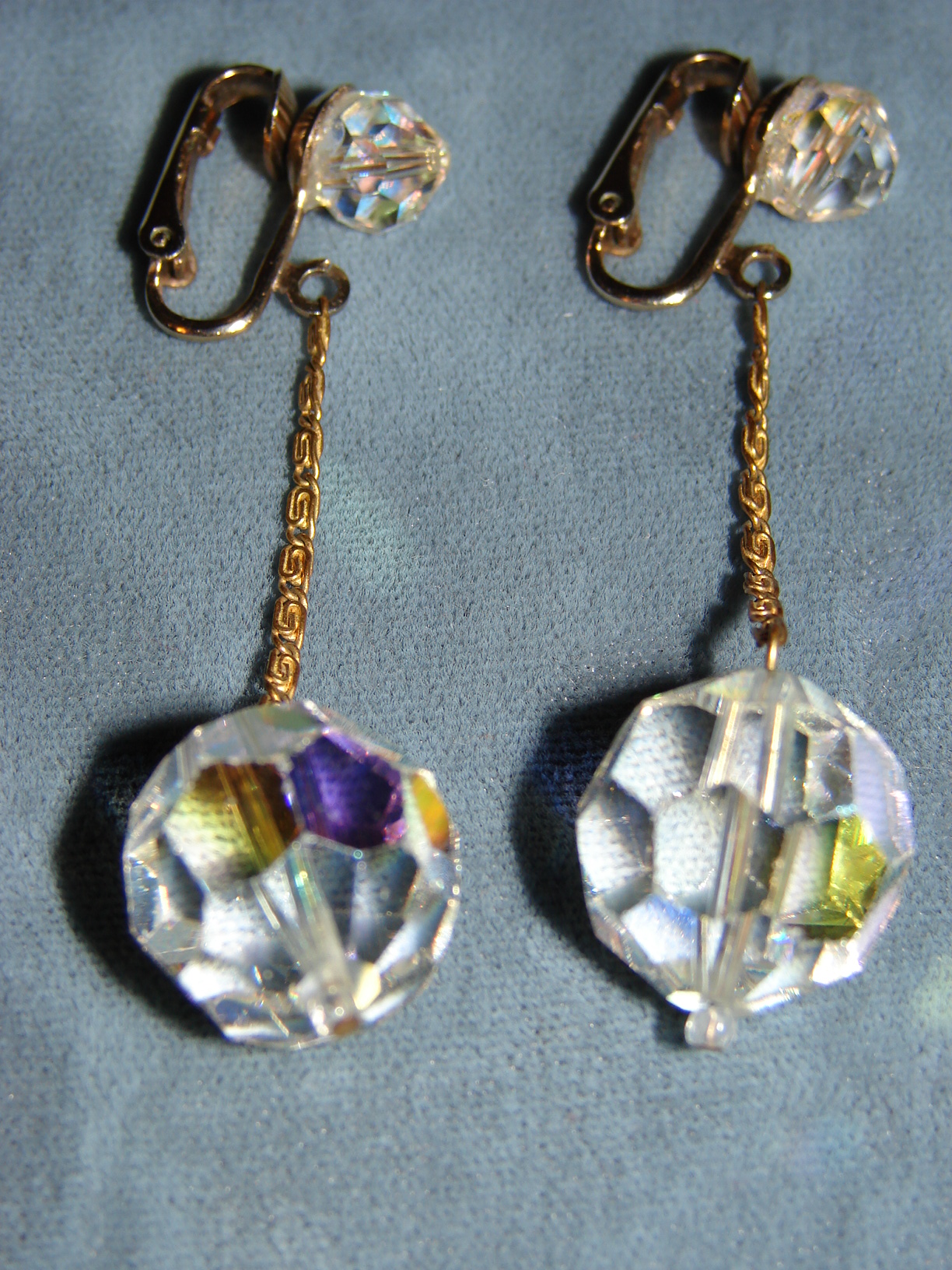 swarovski crystal clip on earrings
