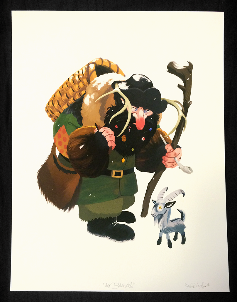 Der Belsnickel Gouache Sold By Tiny Paper Fangs On Storenvy der belsnickel gouache sold by tiny