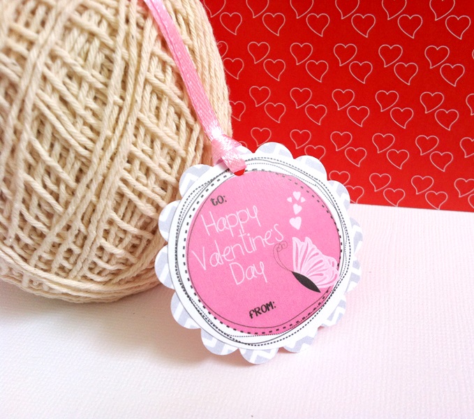 Valentine's Day Gift Tags in Chevron · Adorebynat · Online Store