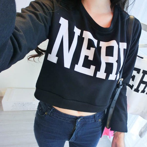 NERD Crop Hoodie
