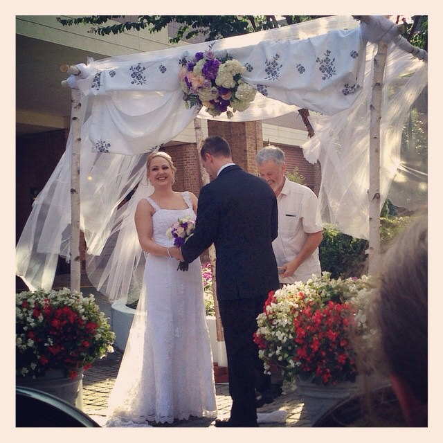 4 White Birch Wedding Chuppah Stands