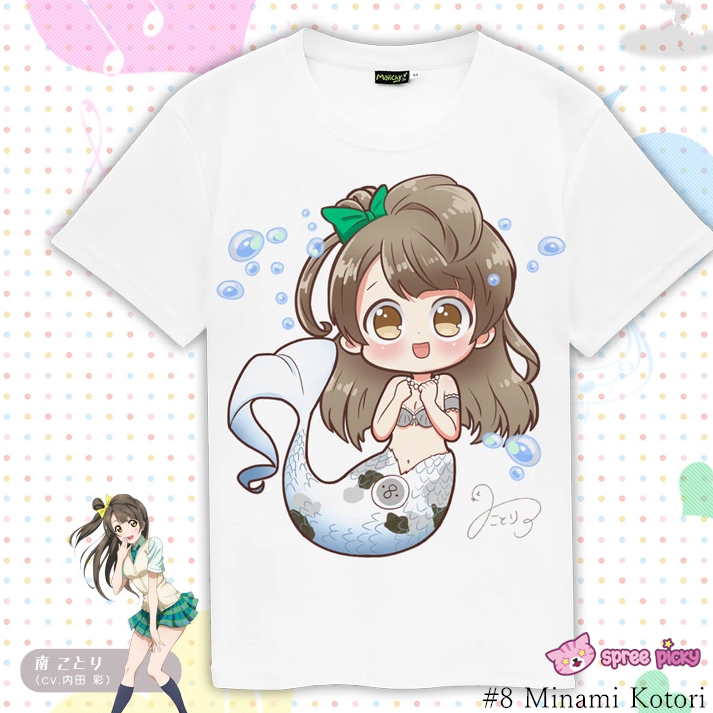 Love Live S Xxl Anime Chibi Mermaid Short Sleeve T Shirt Sp151823
