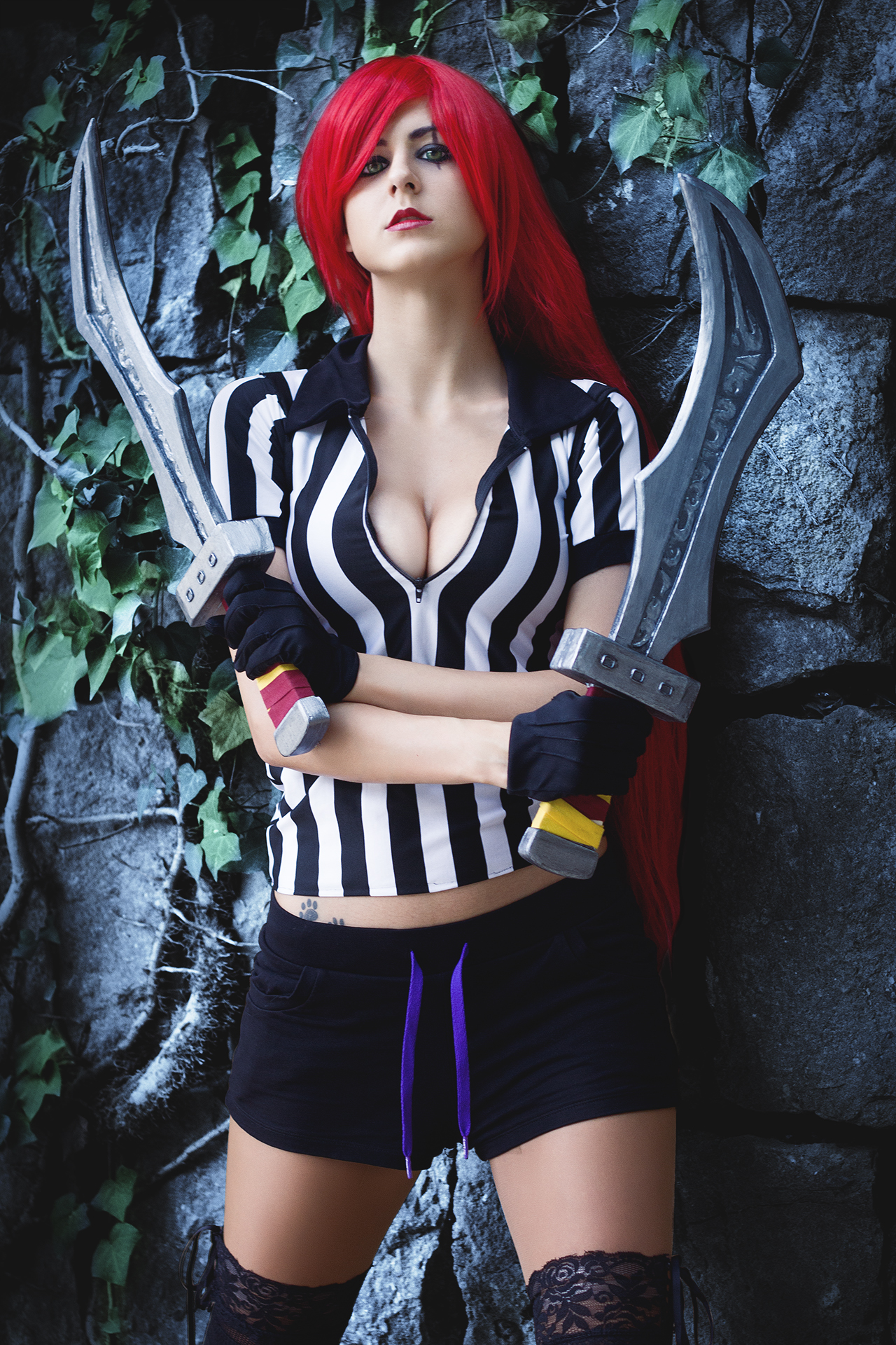 Red card katarina cosplay Shave your cunt video