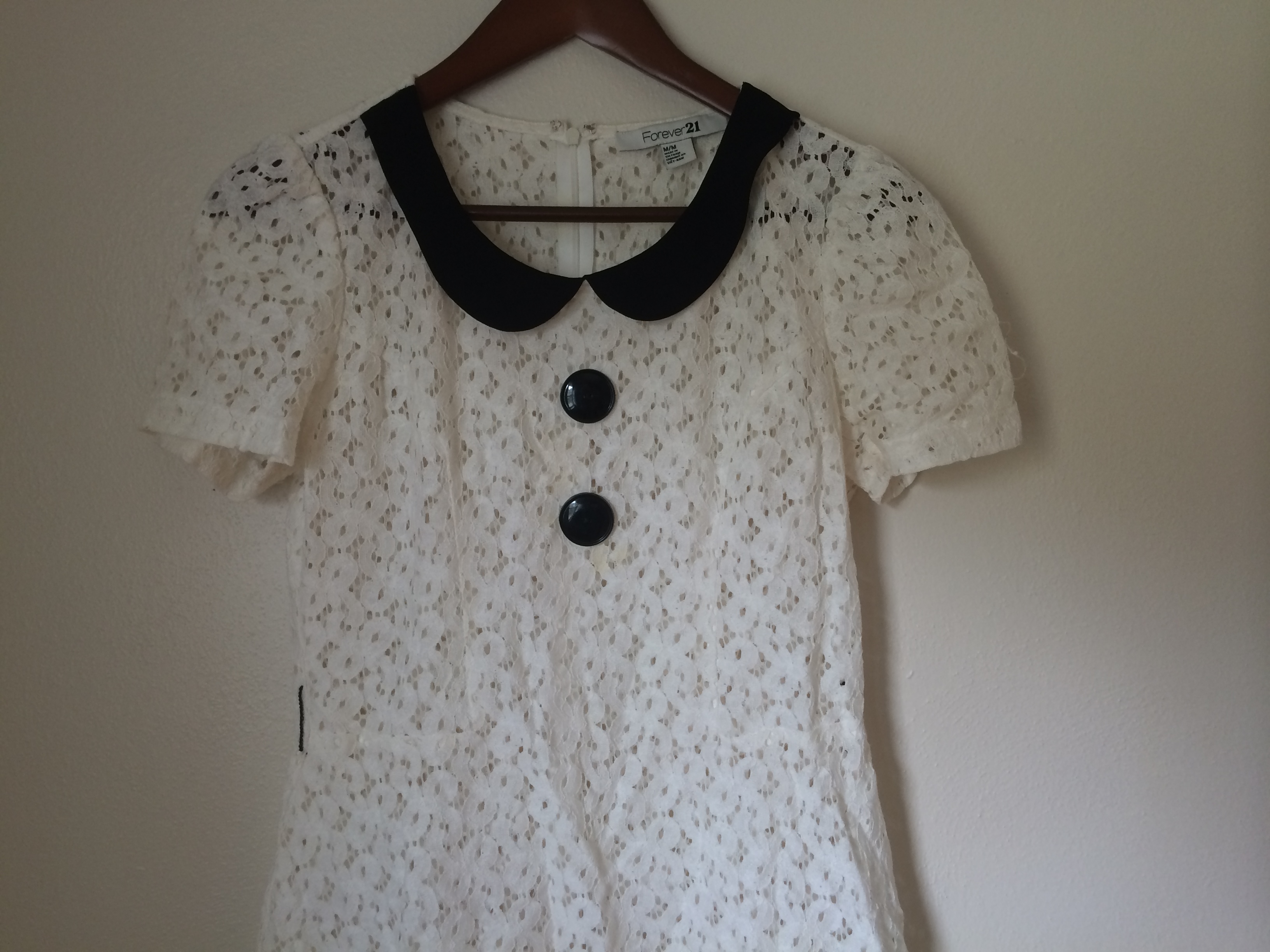 black lace peter pan collar dress