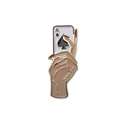 Ace of spades lapel pin