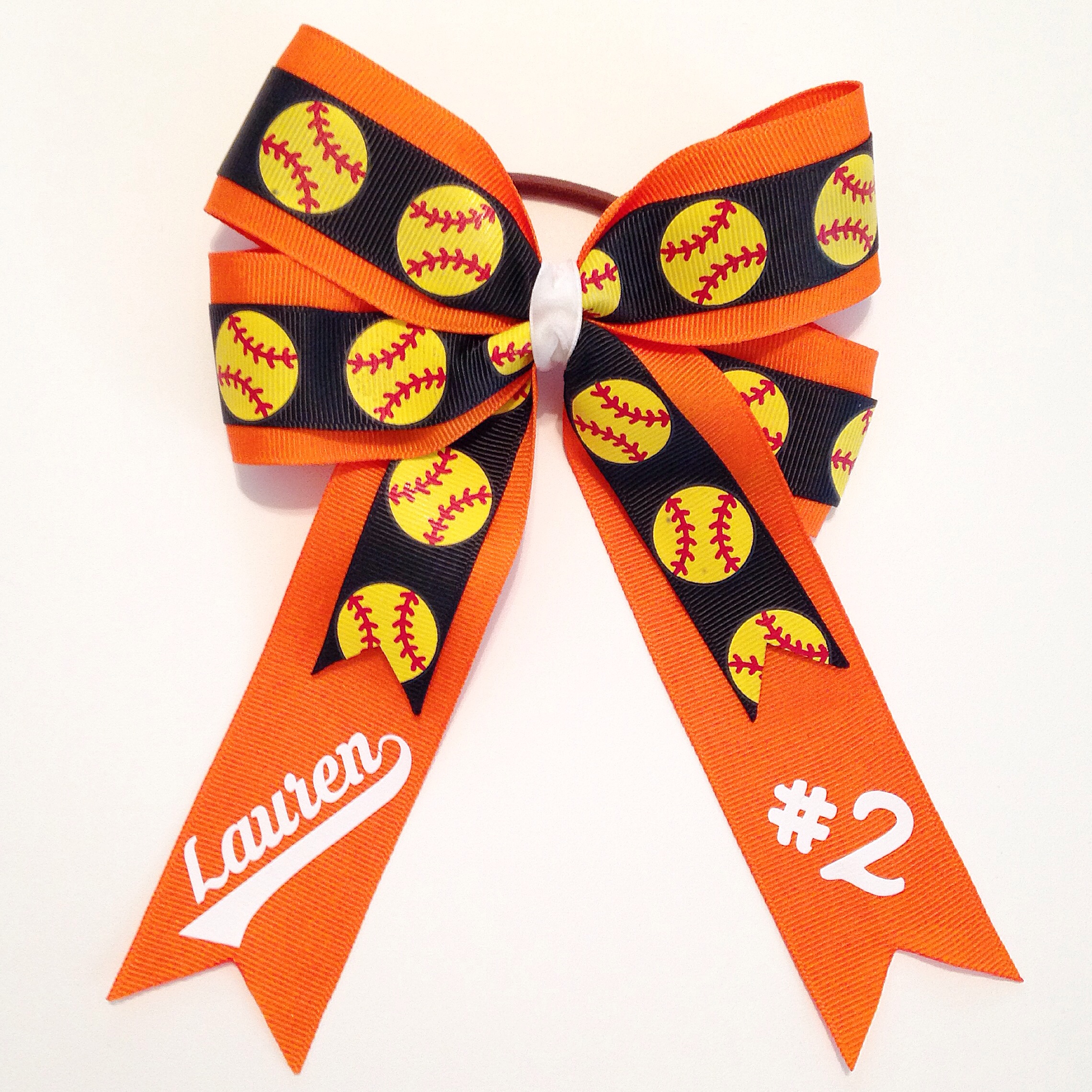Softball bow personalized